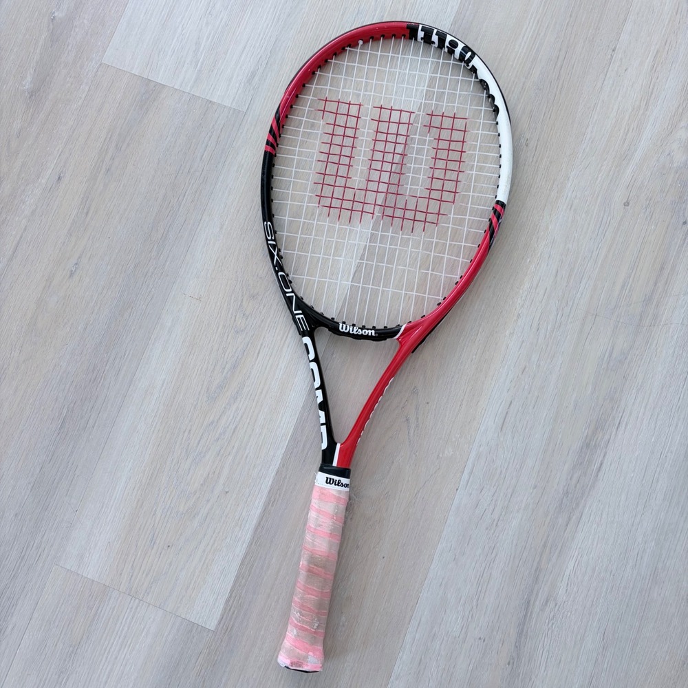 Wilson Six.One Comp Tennis Racquet Red Black White 4 3/8 Grip Size L3
